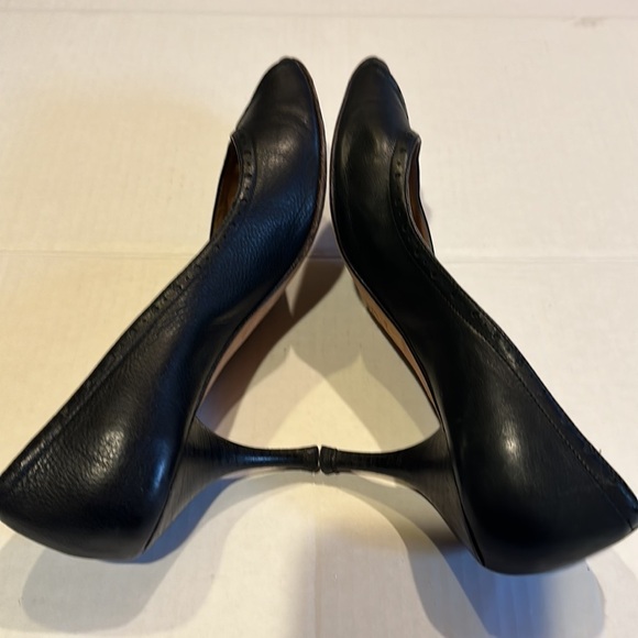 Banana Republic genuine leather open toe black heels made in Italy size 9 - Picture 6 of 9